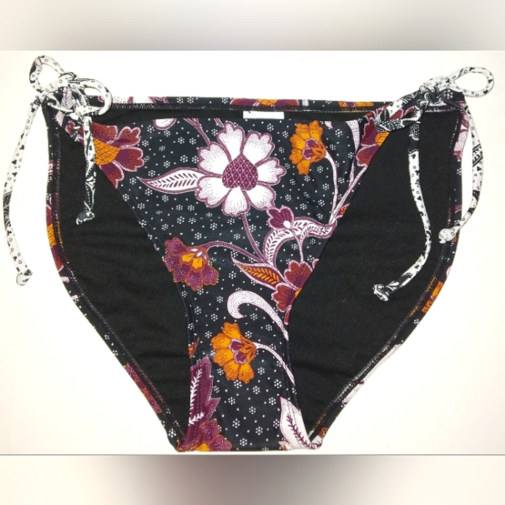 Brand New☆XHILARATION☆Juniors Large Tie Bikini Bottom☆Pretty Print☆
